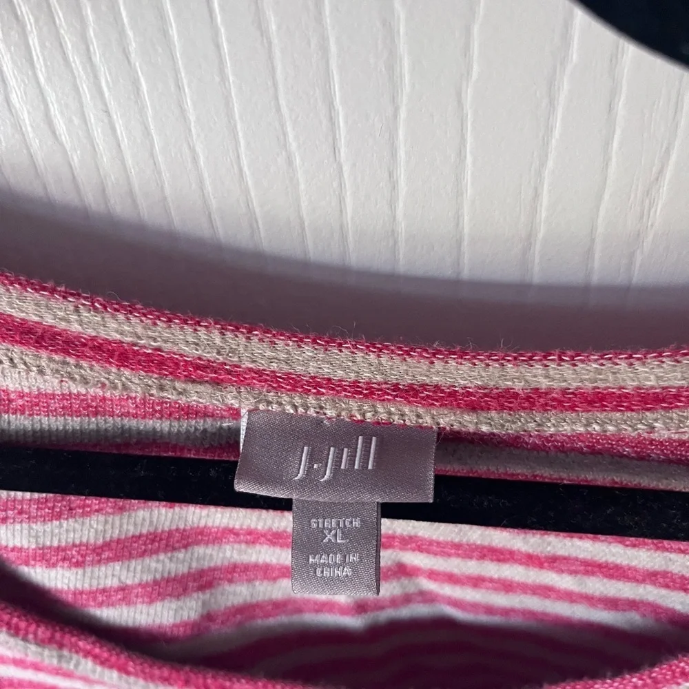 J Jill Womens striped sweater XL cozy chic minimalist coastal - Picture 4 of 5